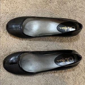 Cole Haan + Nike Air black patent leather wedges